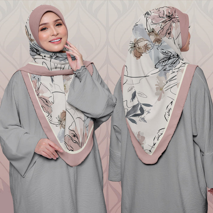 Printed chiffon khimar 01 SAM HIJAB