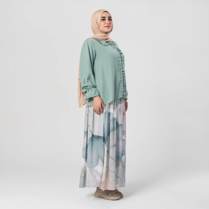 Printed chiffon skirt