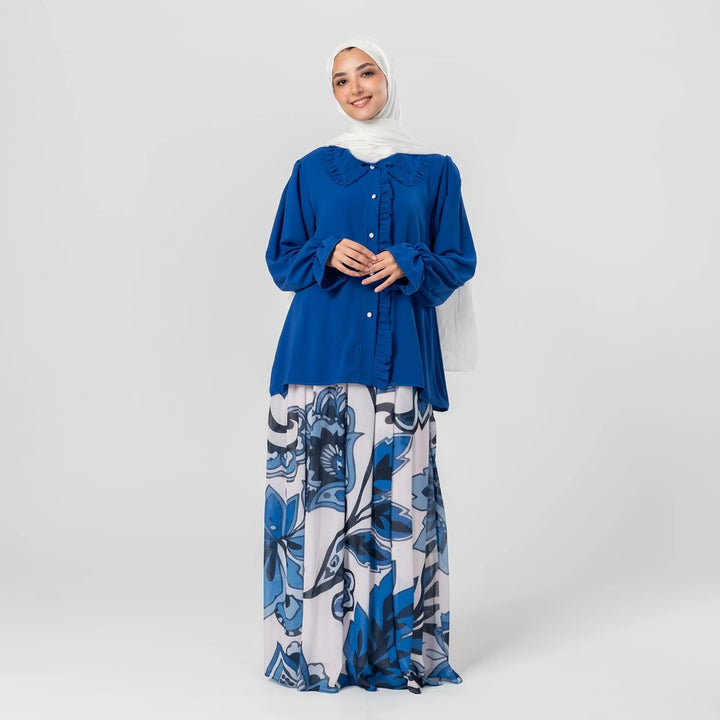 Printed chiffon skirt