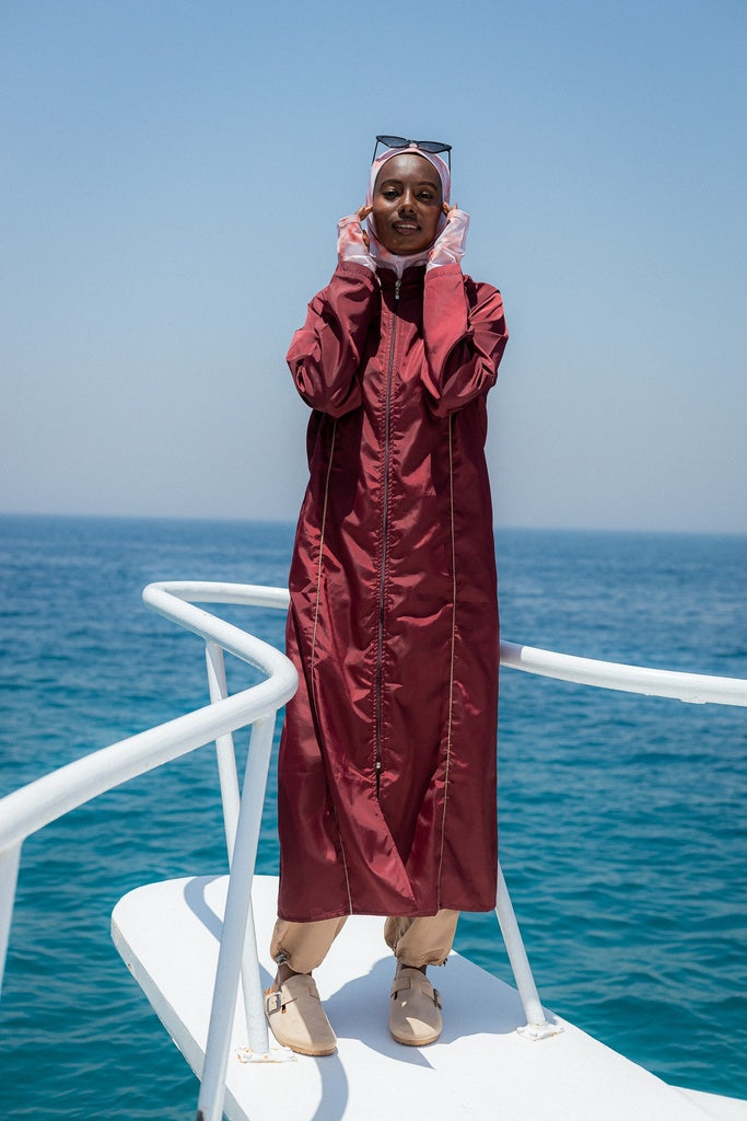 Marble Burgundy Burkini SAM HIJAB