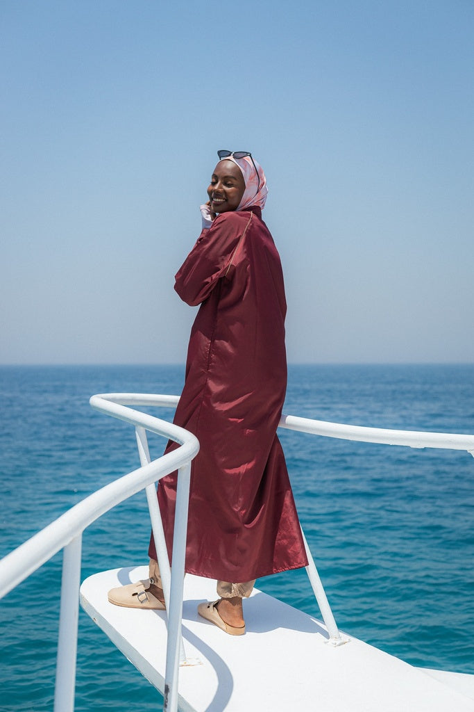 Marble Burgundy Burkini SAM HIJAB