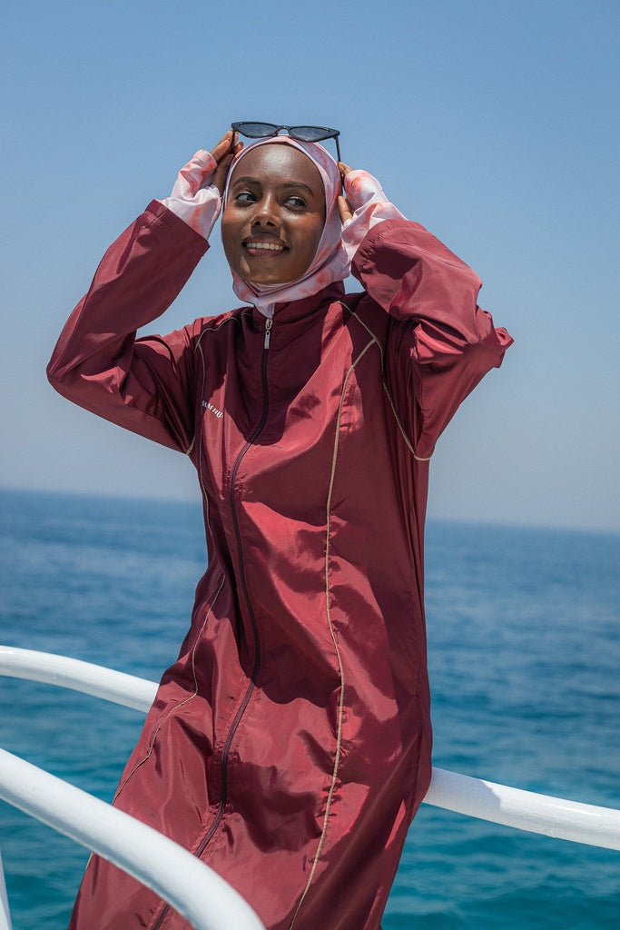 Marble Burgundy Burkini SAM HIJAB