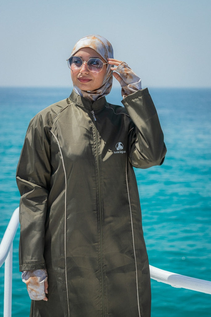 Marble Olive Burkini SAM HIJAB