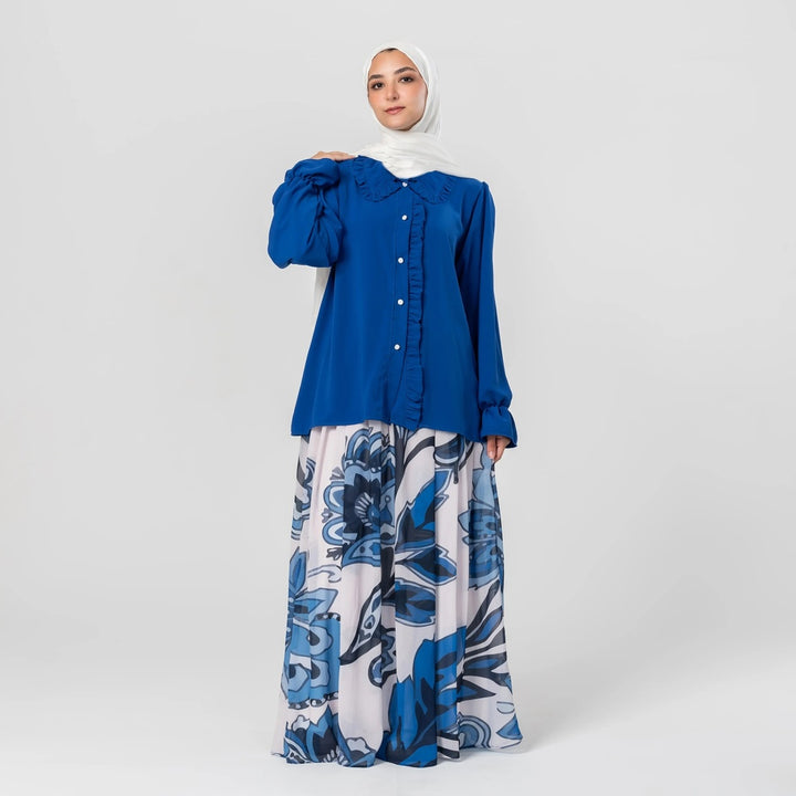 Printed chiffon skirt